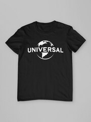 All + Every Black Universal Pictures Logo Mens 100% Cotton T-Shirt - Image 3 of 4