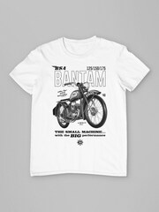All + Every White BSA Bantam Small Machine Big Performance Mens 100% Cotton T-Shirt - Image 3 of 4