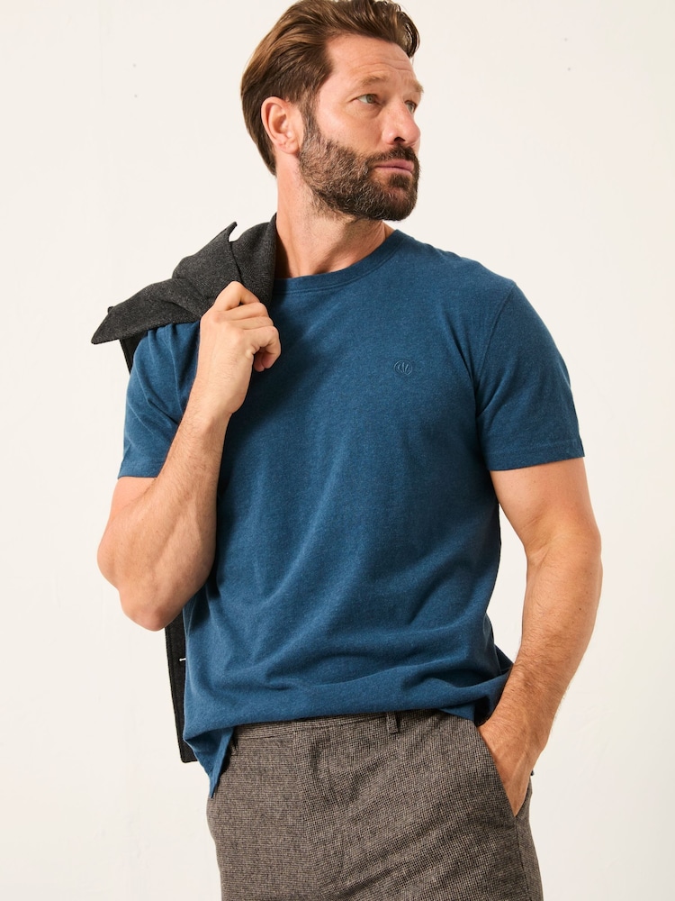 FatFace Lulworth Dark Teal Blue T-Shirt - Image 1 of 5 FatFace Lulworth Dark Teal Blue T-Shirt - Image 1 of 5