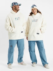 Harper & Lewis Cream Joss Hooded Sherpa Fleece - Image 2 of 8