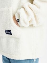 Harper & Lewis Cream Joss Hooded Sherpa Fleece - Image 4 of 8