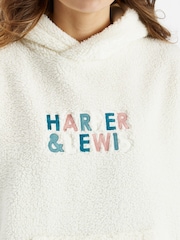 Harper & Lewis Cream Joss Hooded Sherpa Fleece - Image 5 of 8