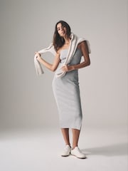 The Set Grey/Red/Lime Green 3 Pack Ribbed Bandeau Dresses - Image 5 of 10