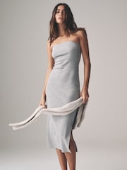 The Set Grey/Red/Lime Green 3 Pack Ribbed Bandeau Dresses - Image 6 of 10