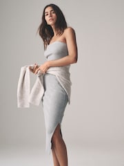 The Set Grey/Red/Lime Green 3 Pack Ribbed Bandeau Dresses - Image 8 of 10