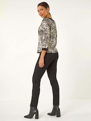 Roman Natural Animal Print Holgraphic T-Shirt - Image 2 of 5
