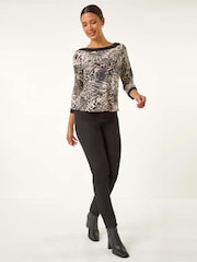 Roman Natural Animal Print Holgraphic T-Shirt - Image 3 of 5