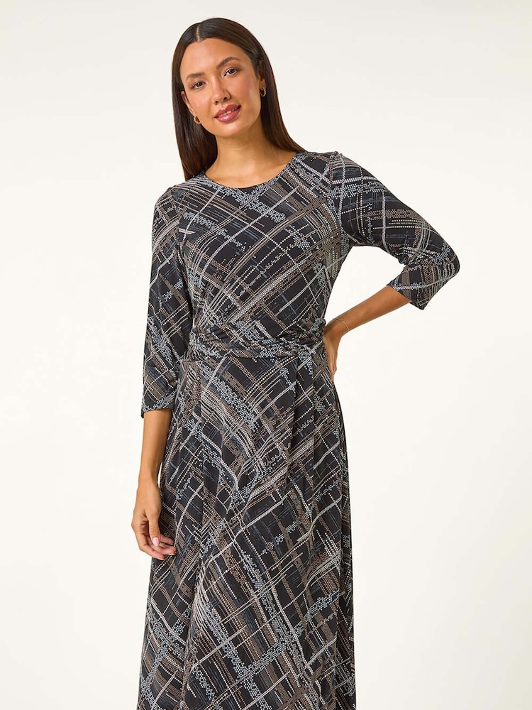 Roman Kleid mit abstraktem Linienmuster - Bild 2 von 5 Roman Kleid mit abstraktem Linienmuster - Bild 2 von 5