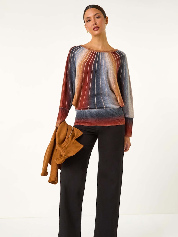 Roman Orange SpaceDye Sunray Knit Jumper - Image 1 of 5