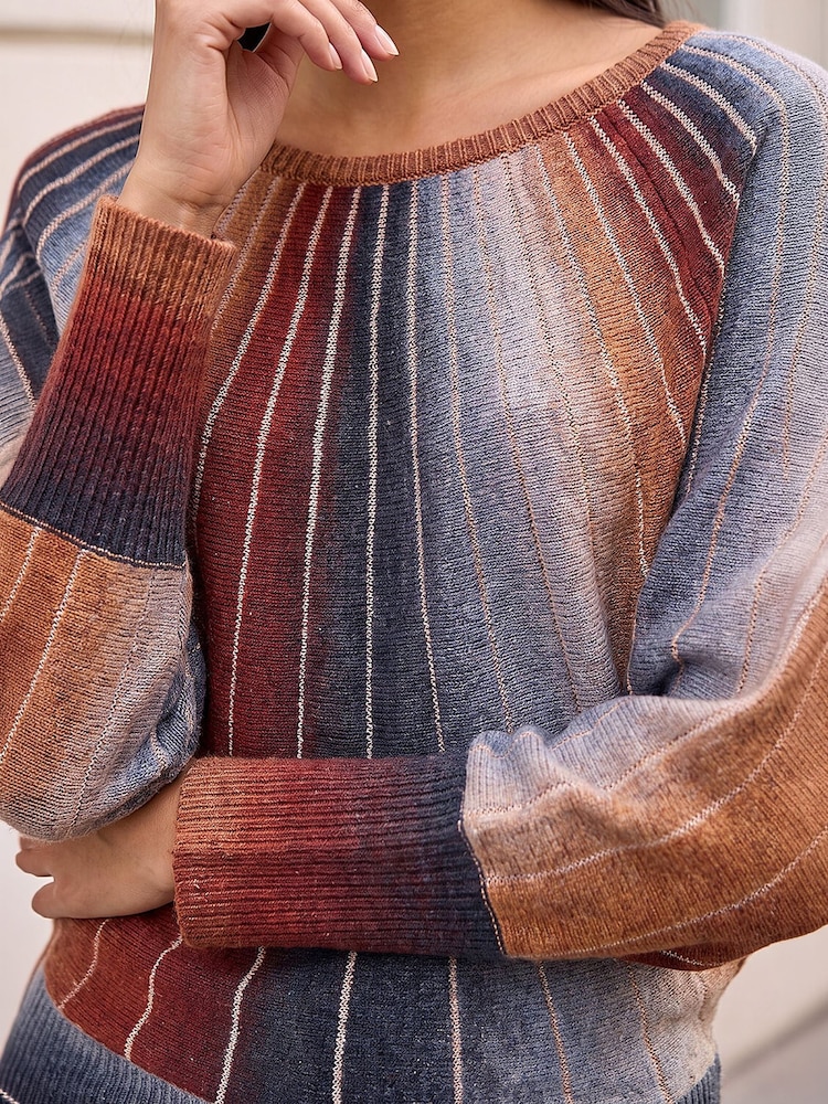 Roman Orange SpaceDye Sunray Knit Jumper - Image 5 of 5 Roman Orange SpaceDye Sunray Knit Jumper - Image 5 of 5