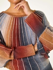 Roman Orange SpaceDye Sunray Knit Jumper - Image 5 of 5
