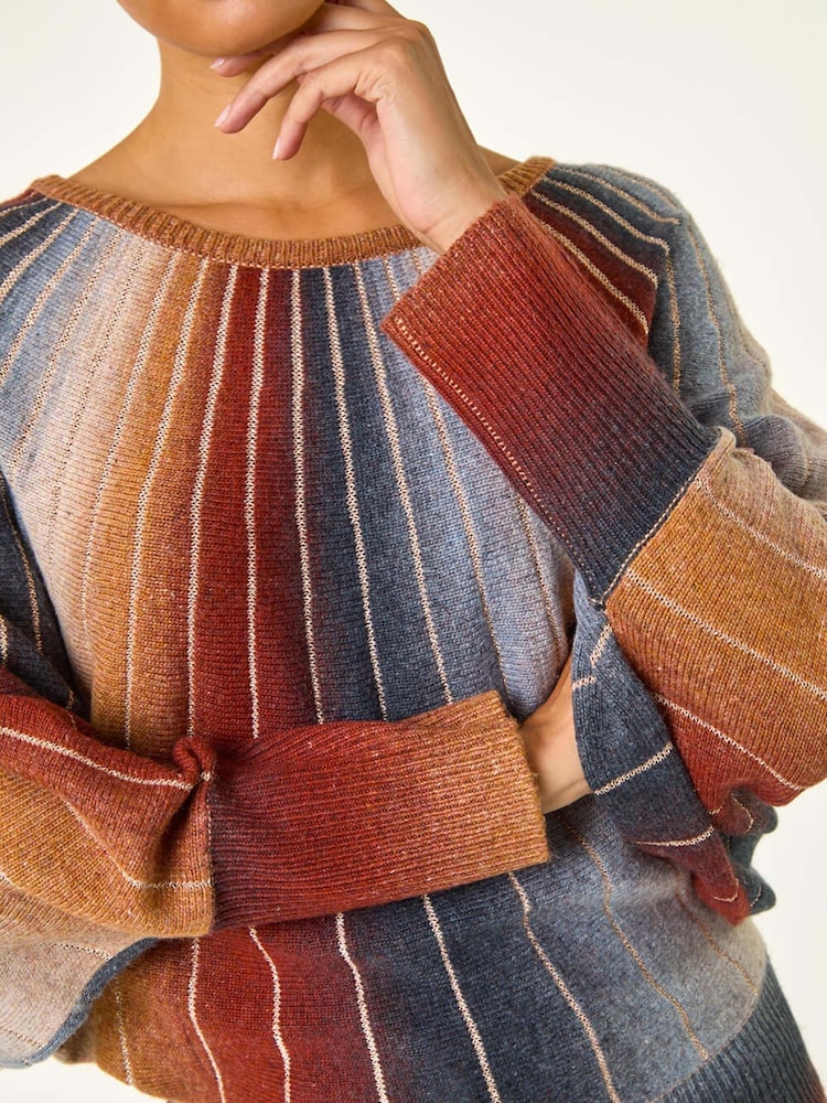Roman Orange SpaceDye Sunray Knit Jumper - Image 5 of 5