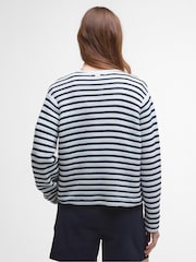 Barbour® White Abby Knitted 100% Cotton Cardigan - Image 2 of 5