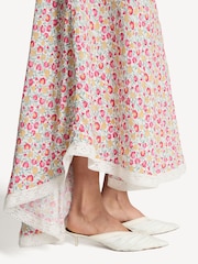 Rixo Pink Amina Lace Trim Midi Dress - Image 4 of 5