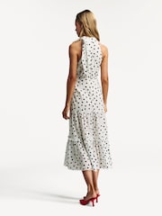 Rixo White Eleanor Polka Dot Tiered Midi Dress - Image 2 of 6