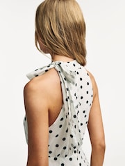 Rixo White Eleanor Polka Dot Tiered Midi Dress - Image 5 of 6