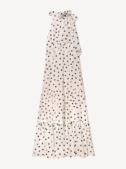Rixo White Eleanor Polka Dot Tiered Midi Dress - Image 6 of 6