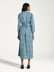 Rixo Blue Franchi Midi Dress - Image 2 of 5