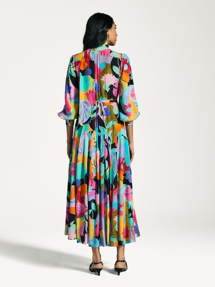 Rixo Pink Marigold Midi Dress - Image 2 of 7