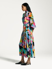 Rixo Pink Marigold Midi Dress - Image 3 of 7