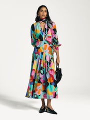 Rixo Pink Marigold Midi Dress - Image 4 of 7
