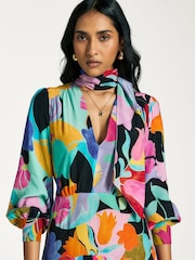 Rixo Pink Marigold Midi Dress - Image 6 of 7