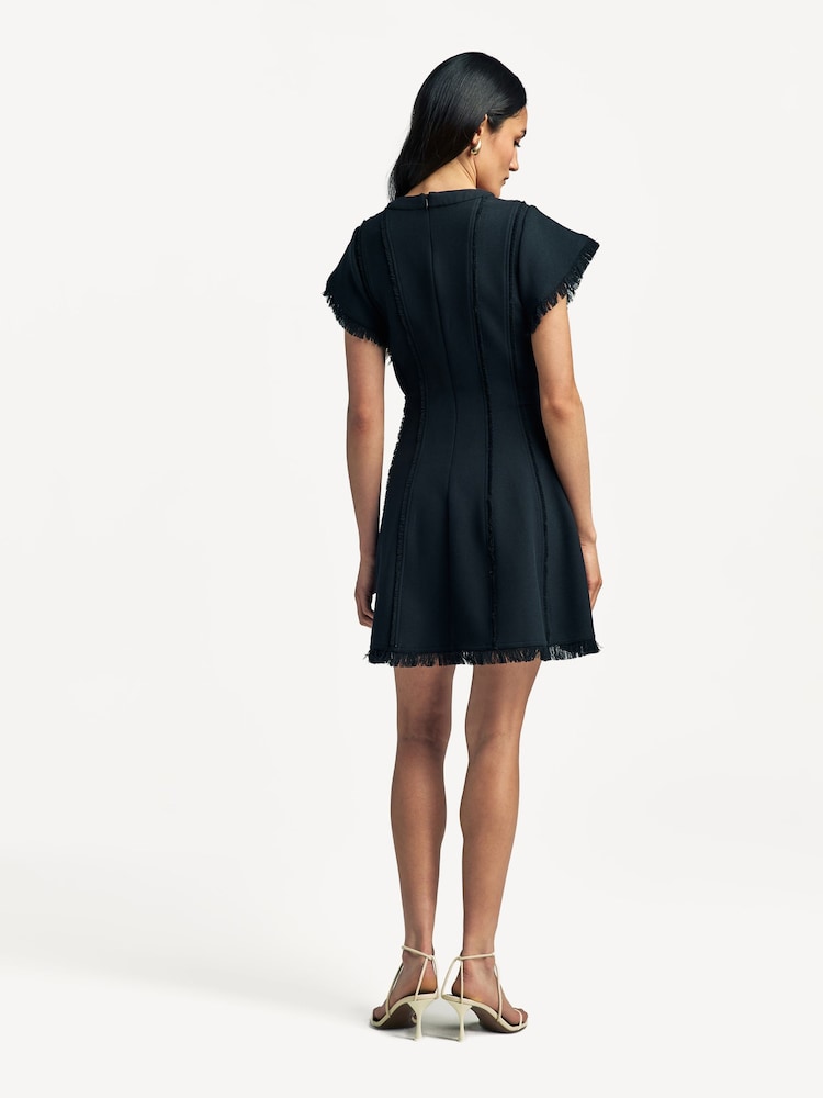 Simkhai Black Anielle Short Sleeve Mini Dress - Image 2 of 4 Simkhai Black Anielle Short Sleeve Mini Dress - Image 2 of 4