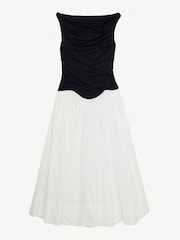 Simkhai White Black Multi Cersei Off Shoulder Midi Dress - Image 7 of 7