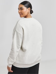 Simply Be Grey Collegiate Embellished Sweater - Image 2 of 4