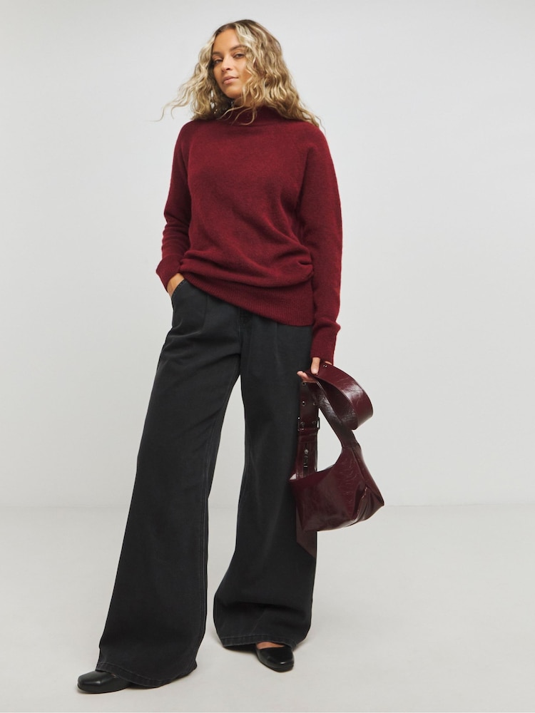 Simply Be Red Bow Back Longline Jumper - Image 4 of 4