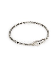 AllSaints Silver Tone Mens Box Chain Bracelet - Image 3 of 4