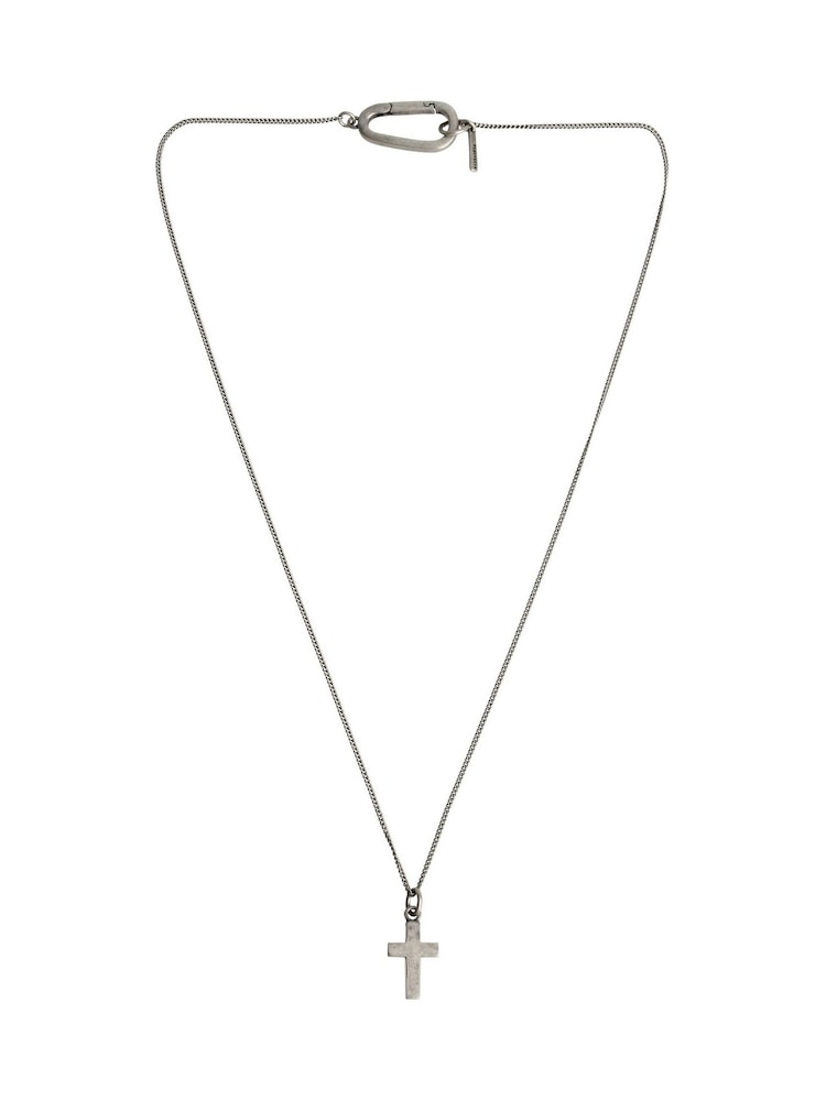 AllSaints Silver Tone Mens Cross Pendant Neckalce - Image 1 of 3
