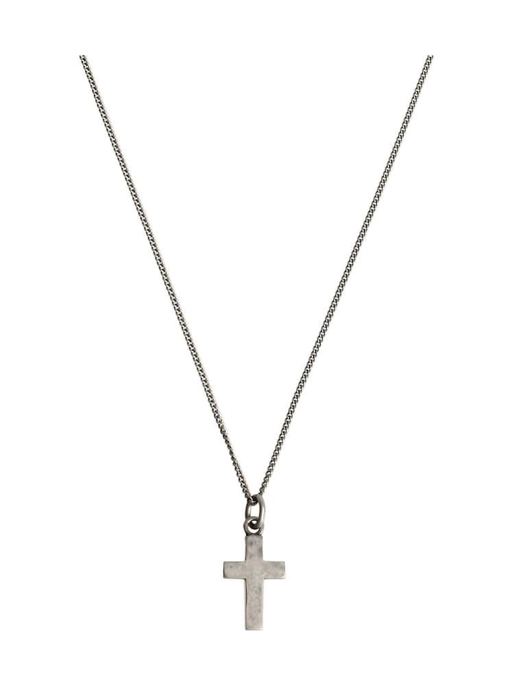 AllSaints Silver Tone Mens Cross Pendant Neckalce - Image 2 of 3