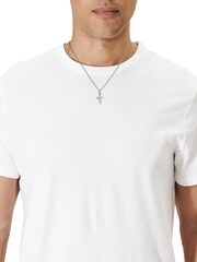 AllSaints Silver Tone Mens Cross Pendant Neckalce - Image 3 of 3