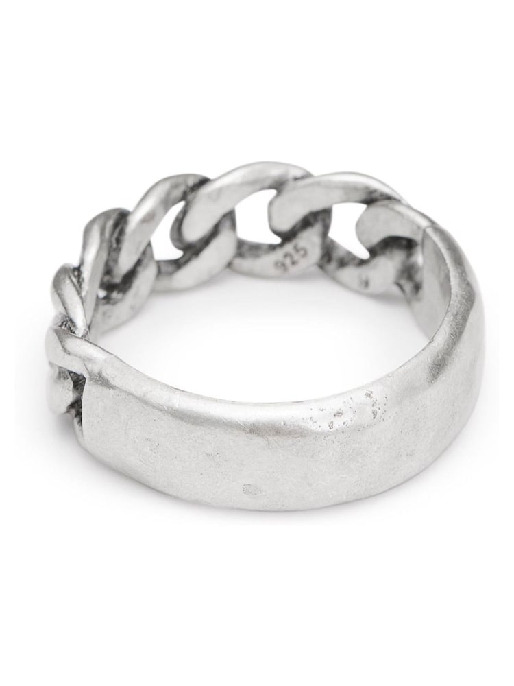 AllSaints Silver Tone Mens Frozen Chain Band Ring - Image 2 of 5
