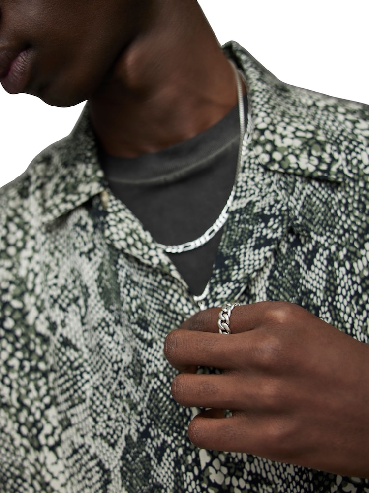 AllSaints Silver Tone Mens Frozen Chain Band Ring - Image 5 of 5