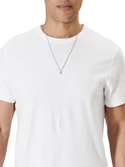 AllSaints Silver Tone Mens Pyramid Pendant Necklace - Image 3 of 3