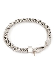 AllSaints Silver Tone Mens Rope Bracelet - Image 2 of 3