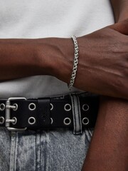 AllSaints Silver Tone Mens Rope Bracelet - Image 3 of 3