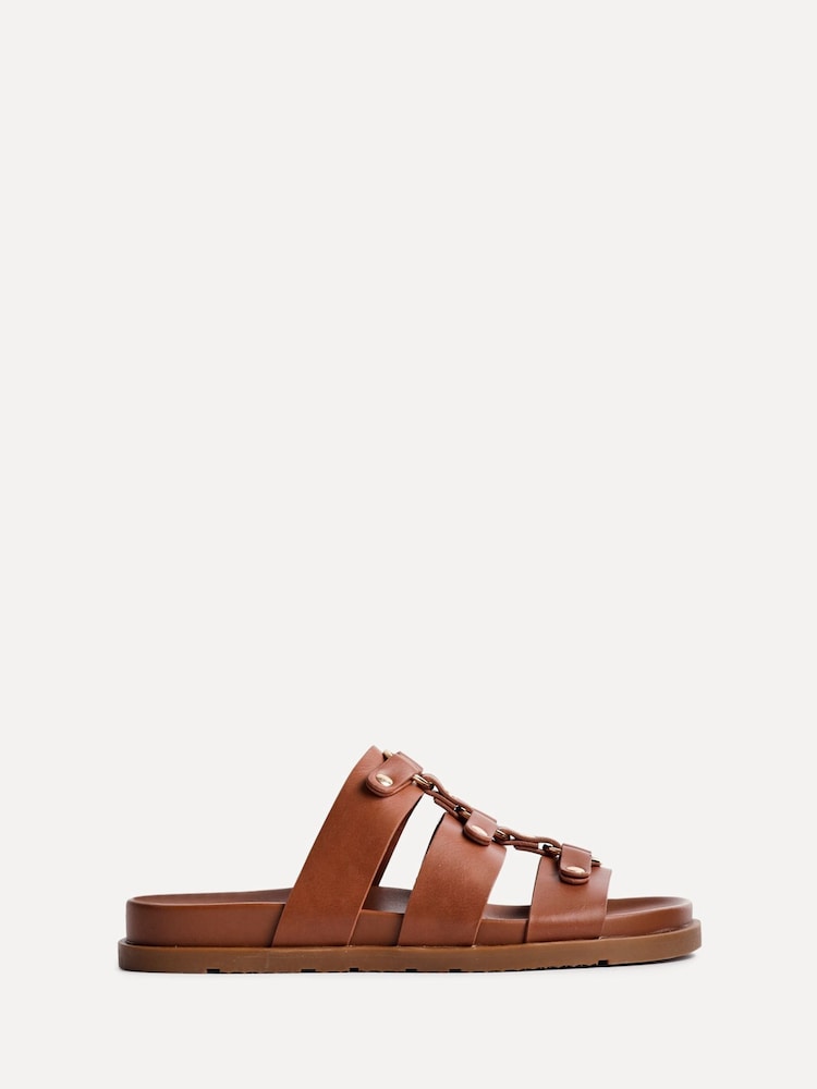 Linzi Brown Marcia Studded Gladiator Slip On Sandals - Image 2 of 5 Linzi Brown Marcia Studded Gladiator Slip On Sandals - Image 2 of 5