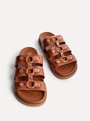 Linzi Brown Marcia Studded Gladiator Slip On Sandals - Image 5 of 5