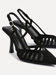 Linzi Black Alias Cut Out Slingback Court Heels - Image 4 of 5