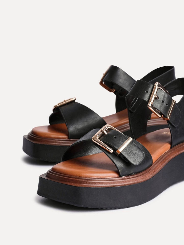Schwarz - Linzi Archive Flatform Sandals With Buckle Straps - Bild 2 von 5 Schwarz - Linzi Archive Flatform Sandals With Buckle Straps - Bild 2 von 5