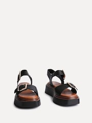 Linzi Black Archive Flatform Sandals With Buckle Straps - Image 4 of 5