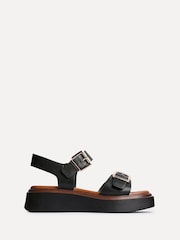 Linzi Black Archive Flatform Sandals With Buckle Straps - Image 5 of 5