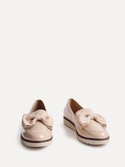 Linzi Nude Cathy Platform Loafers with Large Bow - Image 3 of 5