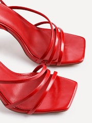 Linzi Red Scarlett Faux Leather Strappy Heel Sandals With Ankle Strap - Image 5 of 5