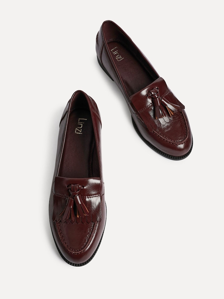 Rojo - Mocasines clásicos sin cierres con detalle de borlas Rosemary de Linzi - Imagen 6 de 6 Rojo - Mocasines clásicos sin cierres con detalle de borlas Rosemary de Linzi - Imagen 6 de 6