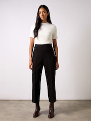 Ro&Zo Black Ponte Twill Culottes - Image 1 of 4