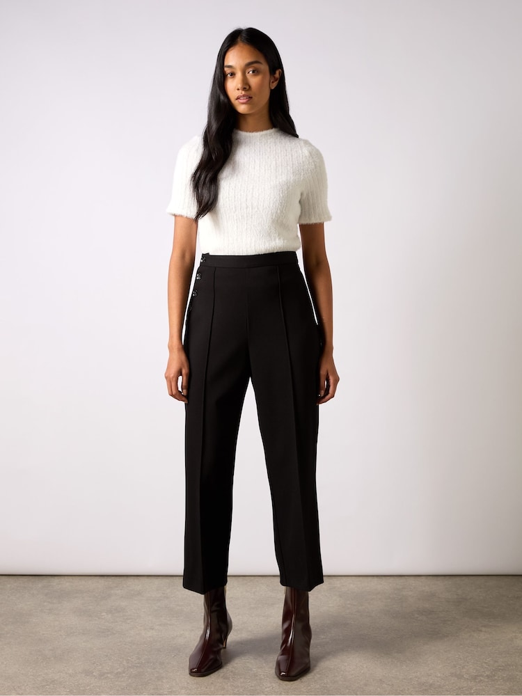 Ro&Zo Black Ponte Twill Culottes - Image 1 of 4